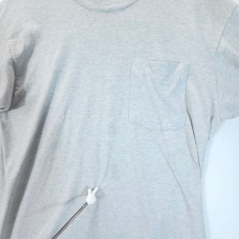 Vintage BVD T-Shirt Mens Large Grey Pocket Tee Streetwear USA Made - Picture 6 of 9